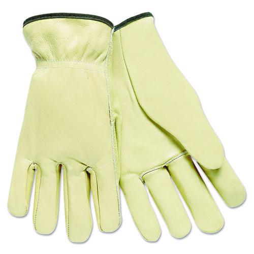 Image of MCR Safety 3200L Top Grain Cowhide Leather Drivers Gloves, Gunn Cut, Straight Thumb, Large, Tan, 12 Pairs