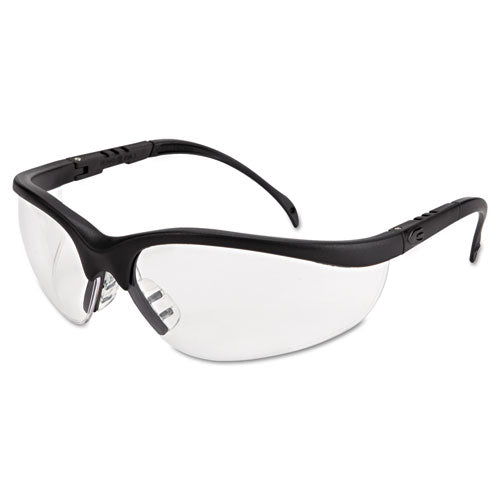 Image of MCR Safety KD110AF Klondike Safety Glasses, Matte Black Half Frame, Clear Dual Anti-Fog Lens