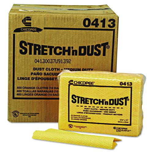 Image of Chix® 0413 Stretch 'n Dust Cloths, 12.6 x 17, Yellow, 40/Pack, 10 Packs/Carton