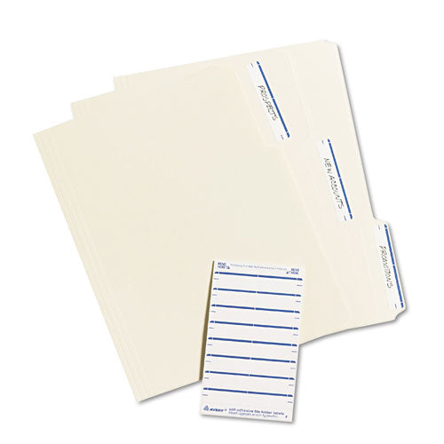 Image of Avery® 05200 Printable 4" X 6" - Permanent File Folder Labels, 0.69 X 3.44, White, 7/sheet, 36 Sheets/pack, (5200)