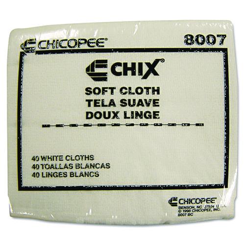 Image of ChixÂ® Soft Cloths, 13 x 15, White, 40/Pack, 30 Packs/Carton