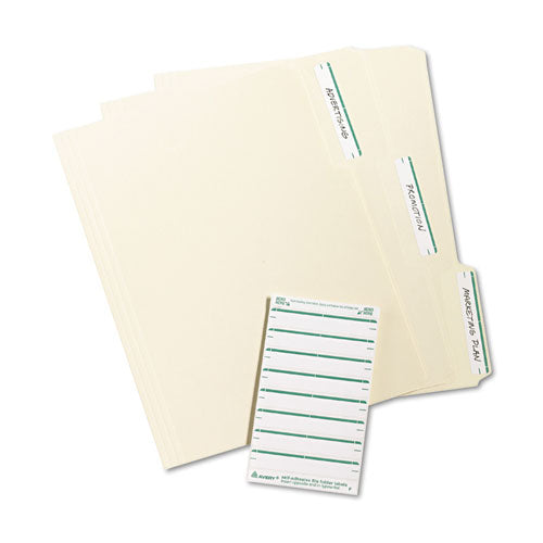 Image of Avery® 05203 Printable 4" X 6" - Permanent File Folder Labels, 0.69 X 3.44, White, 7/sheet, 36 Sheets/pack, (5203)