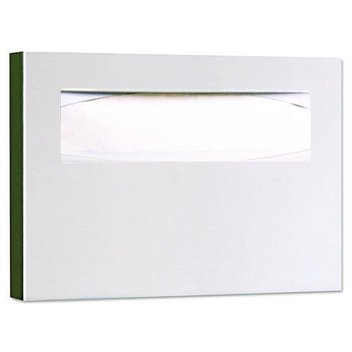 Image of Bobrick B-221 Stainless Steel Toilet Seat Cover Dispenser, Classicseries, 15.75 X 2 X 11, Satin Finish
