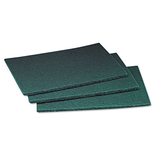Image of Scotch-Brite PROFESSIONAL 96 Commercial Scouring Pad 96, 6 x 9, Green, 20 Pads/Box, 3 Boxes/Carton