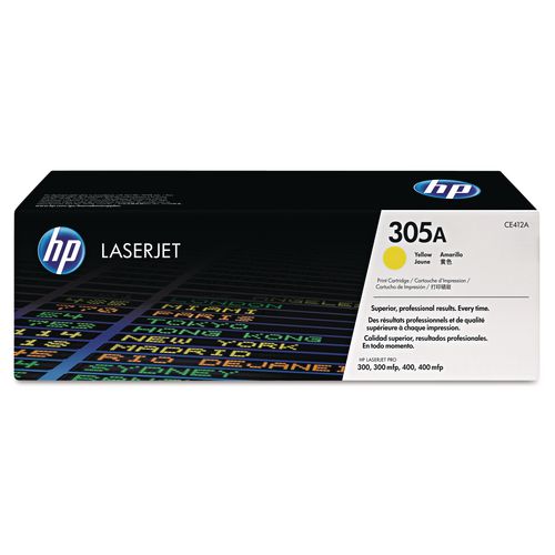 Image of HP CE412A HP 305a, (ce412a) Yellow Original Laserjet Toner Cartridge