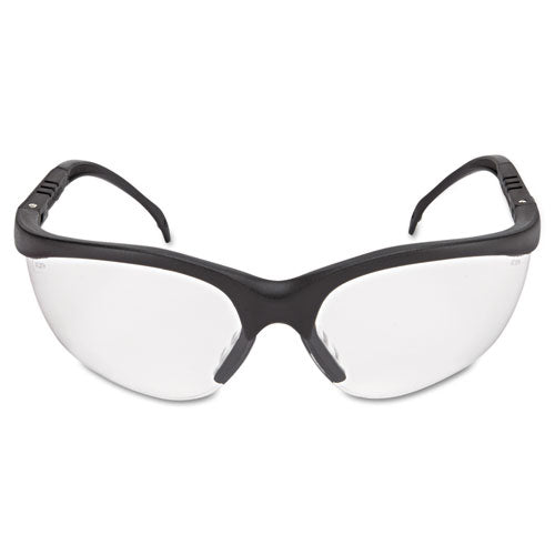 Image of MCR Safety KD110AF Klondike Safety Glasses, Matte Black Half Frame, Clear Dual Anti-Fog Lens