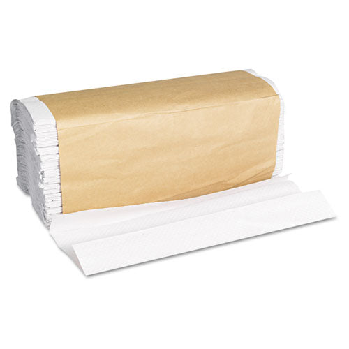 Image of General Supply 8115 C-Fold Towels, 1-Ply, 11 x 10.13, White, 198/Pack, 12 Packs/Carton