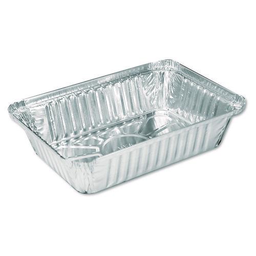 Image of HFA® 206230 Aluminum Oblong Pan, 2.25 lb, 5.94 x 8.44 x 1.81, Silver, 500/Carton