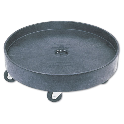 Image of Rubbermaid® Commercial FG265000BLA Brute Container Universal Drum Dolly, 500 Lb Capacity, 24.38 X 7.13, Black