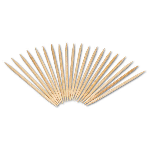 Image of AmerCareRoyal® R820 Round Wood Toothpicks, 2.5", Natural, 800/Box, 24 Boxes/Case, 5 Cases/Carton