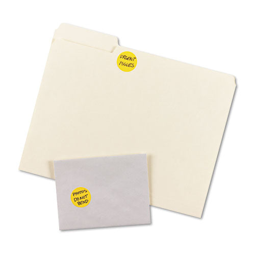 Image of Avery® 05476 Printable Self-Adhesive Removable Color-Coding Labels, 1.25" dia, Neon Orange, 8/Sheet, 50 Sheets/Pack, (5476)