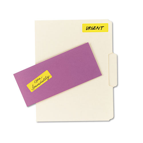 Image of Avery® 05477 Printable Self-Adhesive Removable Color-Coding Labels, 1 X 3, Neon Orange, 5/sheet, 40 Sheets/pack, (5477)