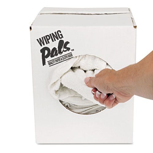 Image of HOSPECO® 536-60-5DZBX Counter Cloth/Bar Mop, 15.5 x 17, White, Cotton, 60/Carton