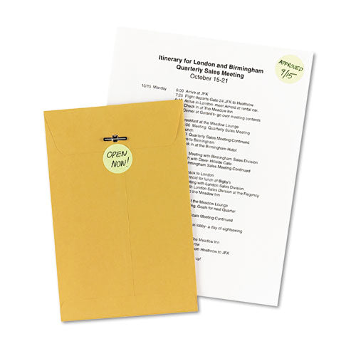 Image of Avery® 05499 Printable Self-Adhesive Removable Color-Coding Labels, 1.25" dia, Neon Yellow, 8/Sheet, 50 Sheets/Pack, (5499)
