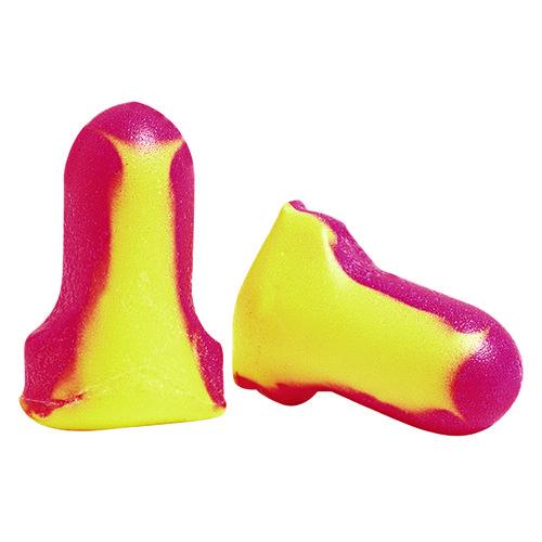 Image of Howard Leight® by Honeywell LL-1 Laser Lite Single-Use Earplugs, 32 dB NRR, One Size Fits Most, Yellow/Magenta Bell/T-Shaped Plugs, 200/Box