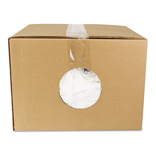 Image of HOSPECO® 455-25 New Bleached White T-Shirt Rags, 25 Pounds/bag