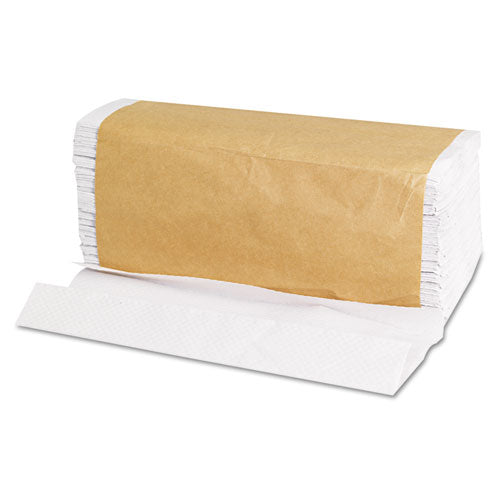 Image of General Supply 8115 C-Fold Towels, 1-Ply, 11 x 10.13, White, 198/Pack, 12 Packs/Carton