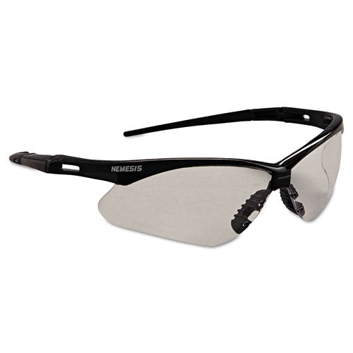 Image of KleenGuard 25679 Nemesis Safety Glasses, Black Half Frame, Clear Dual Anti-Fog Lens