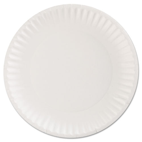 Image of AJM Packaging Corporation AJM PP9GRAWH PACK Paper Plates, 9" Dia, White, 100/pack