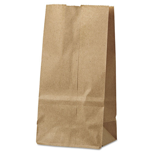 Image of Ross & Wallace Paper Products 100302500PK/BL Grocery Paper Bags, 2# Size, 30# Basis Weight, 4.13" x 2.63" x 7.88", Kraft, 500/Bundle