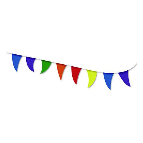 Image of COSCO 098182 Strung Flags, Pennant, 30 ft, Assorted Bright Colors