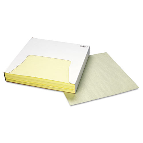 Image of Bagcraft P057412 Grease-Resistant Paper Wraps and Liners, 12" x 12", Yellow, 1,000/Box, 5 Boxes/Carton