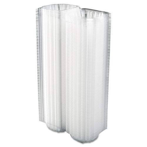Image of Dart® C57PST1 ClearSeal Hinged-Lid Plastic Containers, 5.8 x 6 x 3, Clear, Plastic, 125/Pack, 4 Packs/Carton