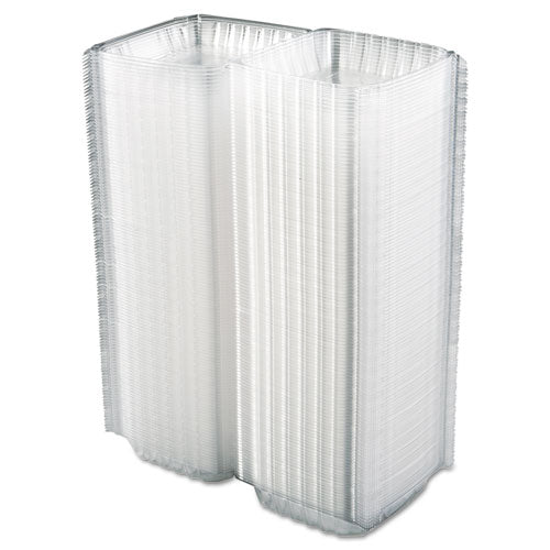 Image of Dart® C90PST1 ClearSeal Hinged-Lid Plastic Containers, 8.3 x 8.3 x 3, Clear, Plastic, 250/Carton
