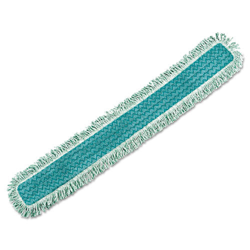 Image of Rubbermaid® Commercial HYGEN FGQ44900GR00 Hygen Dust Mop Heads With Fringe, Green, 48", Microfiber