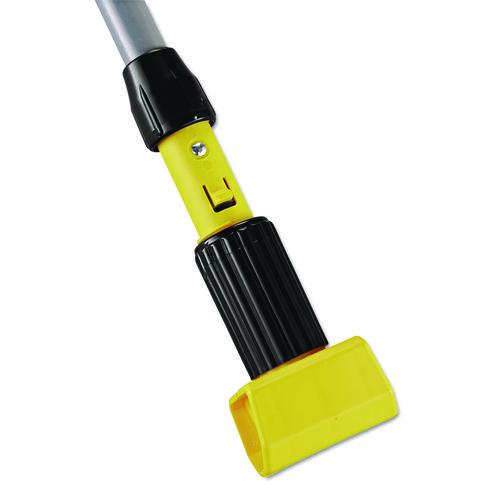 Image of Rubbermaid® Commercial FGH245000000 Gripper Fiberglass Mop Handle, 1" dia x 54", Black/Yellow