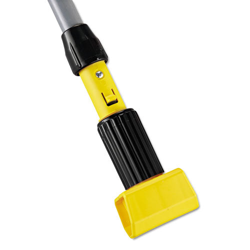 Image of Rubbermaid® Commercial FGH236000000 Gripper Vinyl-Covered Aluminum Mop Handle, 1.13" dia x 60", Gray/Yellow