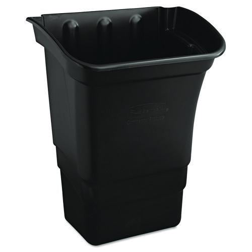 Image of Rubbermaid® Commercial FG335388BLA Optional Utility Cart Refuse/Utility Bin, 8 gal, Polyethylene, Black