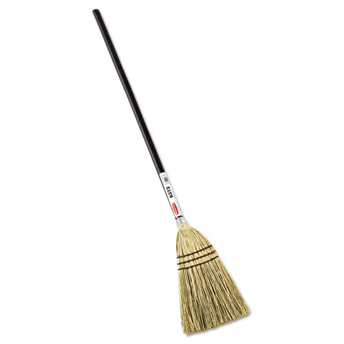 Image of Rubbermaid® Commercial FG637300BRN Corn-Fill Broom, Corn Fiber Bristles, 38" Overall Length, Brown
