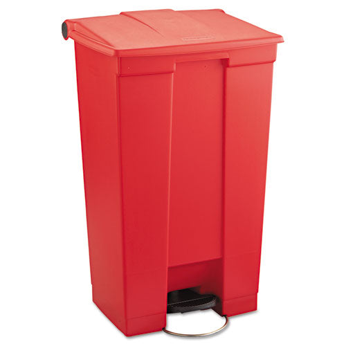 Image of Rubbermaid® Commercial FG614600RED Indoor Utility Step-On Waste Container, 23 gal, Plastic, Red