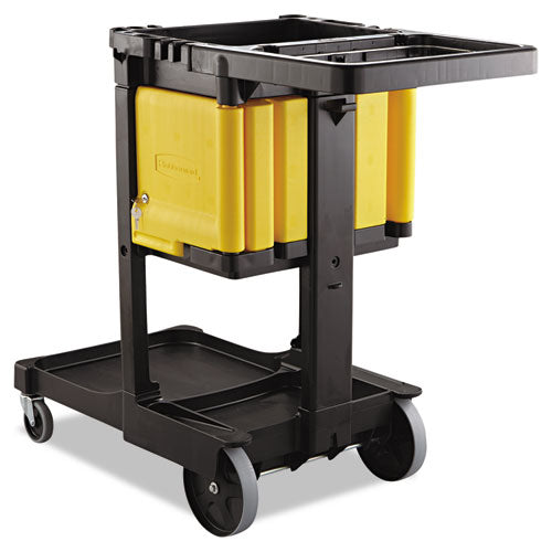 Image of Rubbermaid® Commercial FG618100YEL Locking Cabinet, For Rubbermaid Commercial Cleaning Carts, Yellow