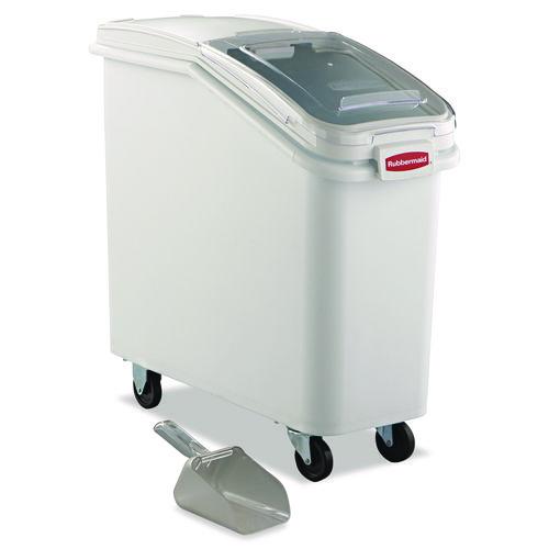 Image of Rubbermaid® Commercial FG360088WHT ProSave Mobile Ingredient Bin, 20.57 gal, 13.13 x 29.25 x 28, White, Plastic