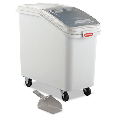Image of Rubbermaid® Commercial FG360288WHT ProSave Mobile Ingredient Bin, 26.18 gal, 15.5 x 29.5 x 28, White, Plastic