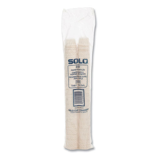 Image of SOLO® 050-2050 Paper Portion Cups, ProPlanet Seal, 0.5 oz, White, 250/Bag, 20 Bags/Carton