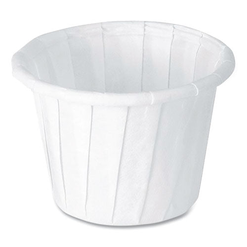 Image of SOLO® 075-2050 Paper Portion Cups, ProPlanet Seal, 0.75 oz, White, 250/Bag, 20 Bags/Carton