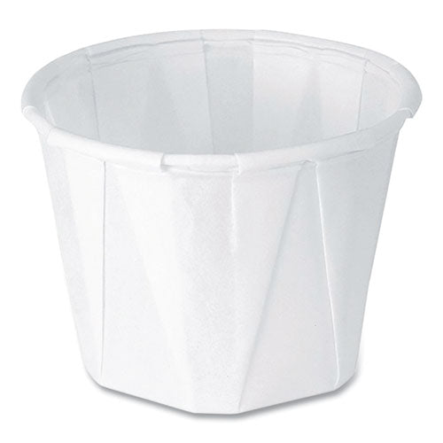 Image of SOLO® 100-2050 Paper Portion Cups, ProPlanet Seal, 1 oz, White, 250/Bag, 20 Bags/Carton