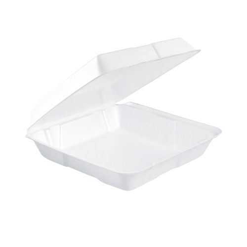 Image of Dart® 95HT1R Foam Hinged Lid Containers, 9.25 X 9.5 X 3, 200/carton