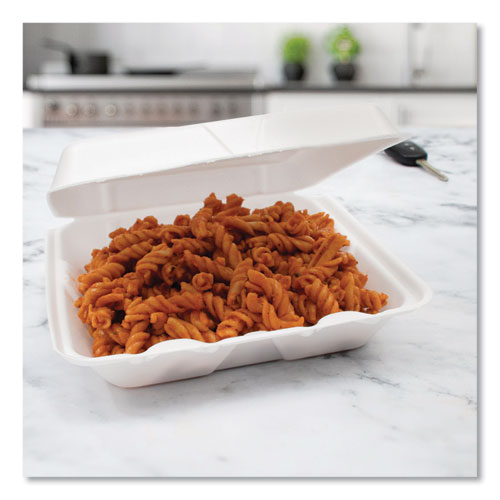 Image of Dart® 95HT1R Foam Hinged Lid Containers, 9.25 X 9.5 X 3, 200/carton