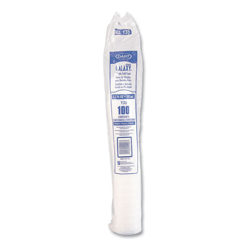 Image of Dart® Y35 High-Impact Polystyrene Cold Cups, 3.5 oz, Plastic, Translucent, 100/Sleeve, 25 Sleeves/Carton