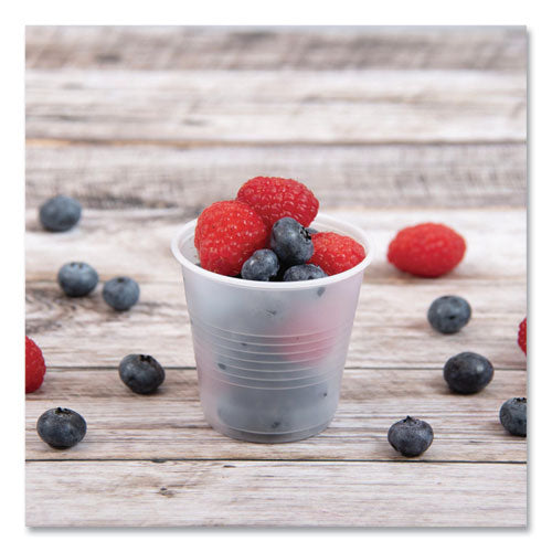 Image of Dart® Y35 High-Impact Polystyrene Cold Cups, 3.5 oz, Plastic, Translucent, 100/Sleeve, 25 Sleeves/Carton