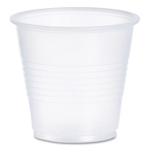Image of Dart® Y35 High-Impact Polystyrene Cold Cups, 3.5 oz, Plastic, Translucent, 100/Sleeve, 25 Sleeves/Carton