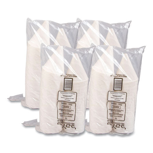 Image of SOLO® 10BFC-2050 Bare Eco-Forward Treated Paper Funnel Cups, ProPlanet Seal, 10 oz, White, 250/Bag, 4 Bags/Carton