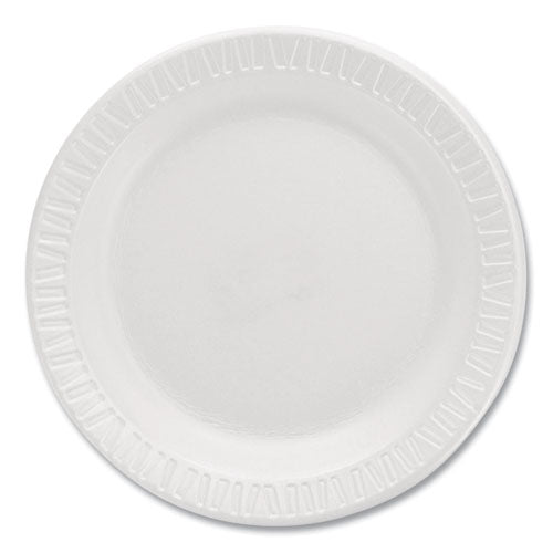 Image of Dart® 6PWQR Mediumweight Foam Dinnerware, Plate, 6" dia, White, 125/Pack