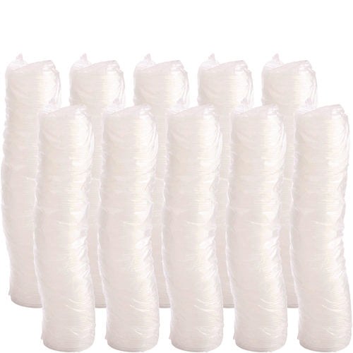 Image of Dart® 4JL Plastic Lids, Vented, Fits 4 oz Hot Cups, Translucent, 100/Pack, 10 Packs/Carton