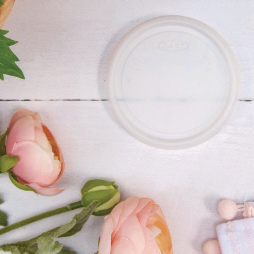 Image of SOLO® 6JLNV Non-Vented Cup Lids, Fits 6 oz Hot Cups/2 oz to 4 oz Food Containers, Plastic, Translucent, 1,000/Carton