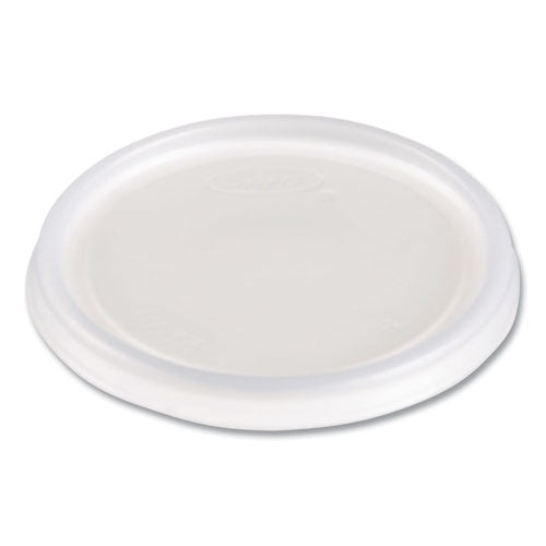 Image of SOLO® 6JLNV Non-Vented Cup Lids, Fits 6 oz Hot Cups/2 oz to 4 oz Food Containers, Plastic, Translucent, 1,000/Carton
